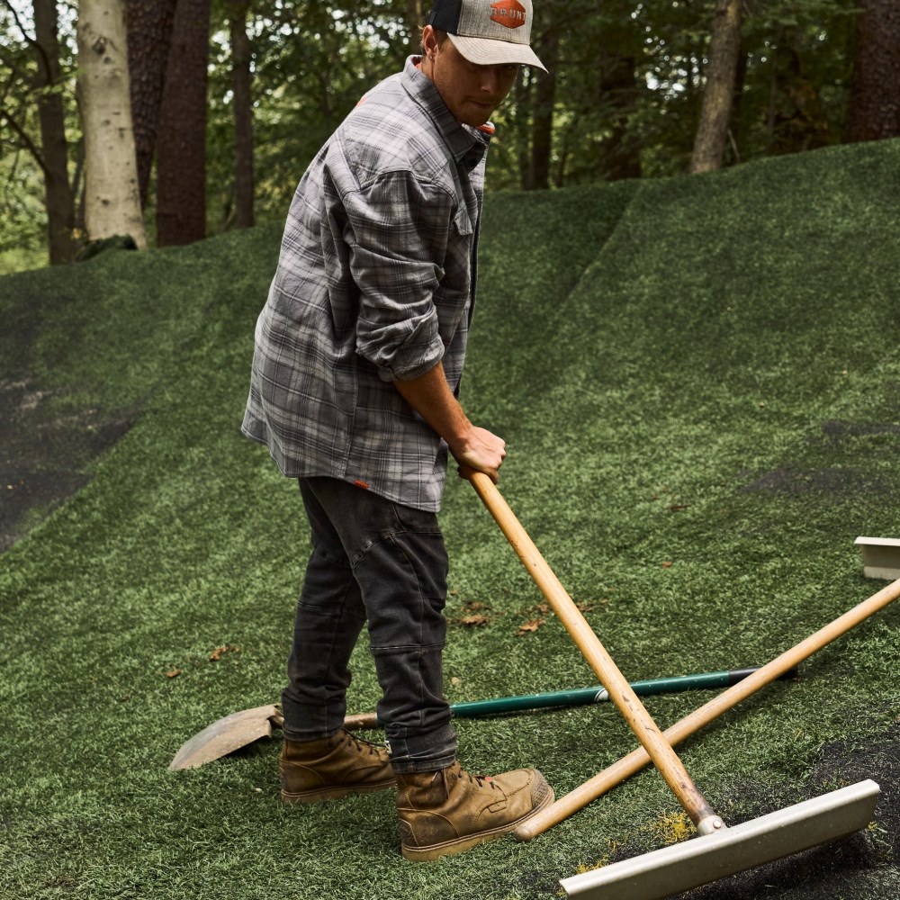 Latest Brunt The Flannel Shirt - Light Grey Plaid