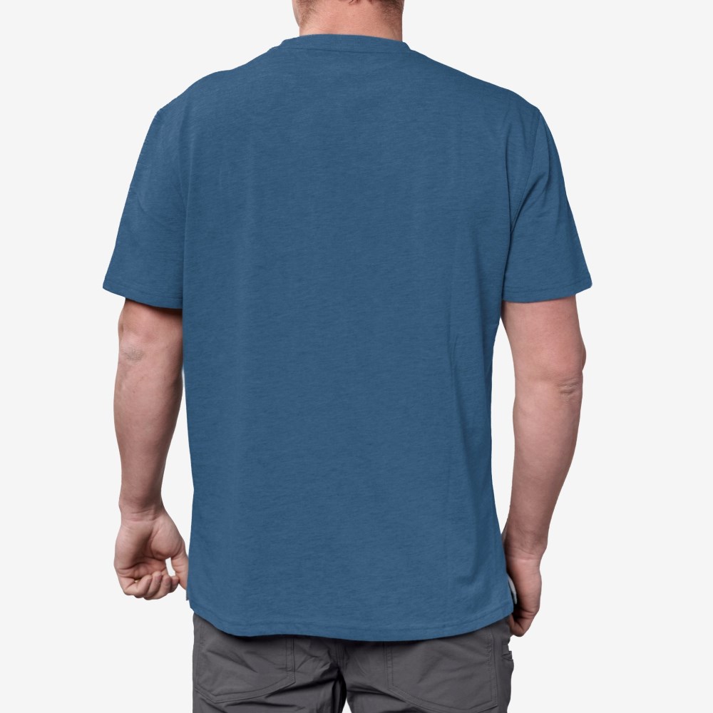 Latest Brunt The Martin Pocket Tee - Heather Blue