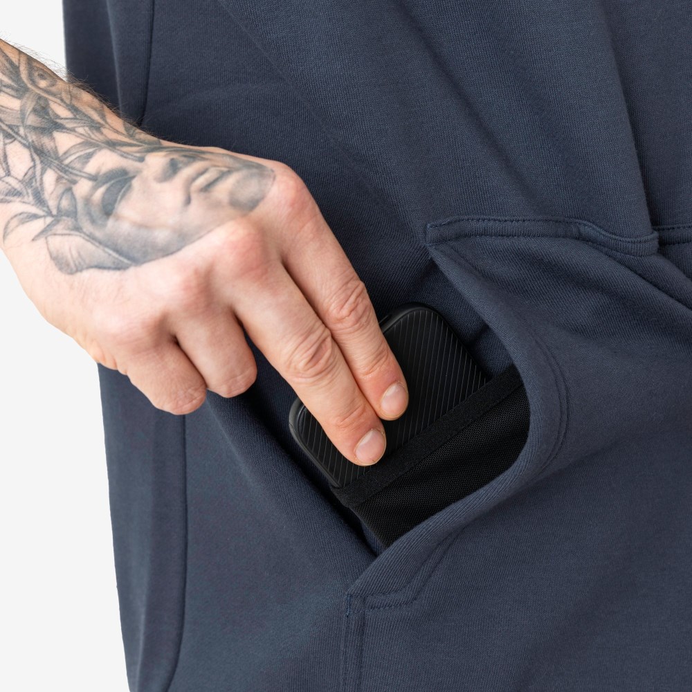 Latest Brunt The Shevlin Sleeveless Hoodie - Navy Blue