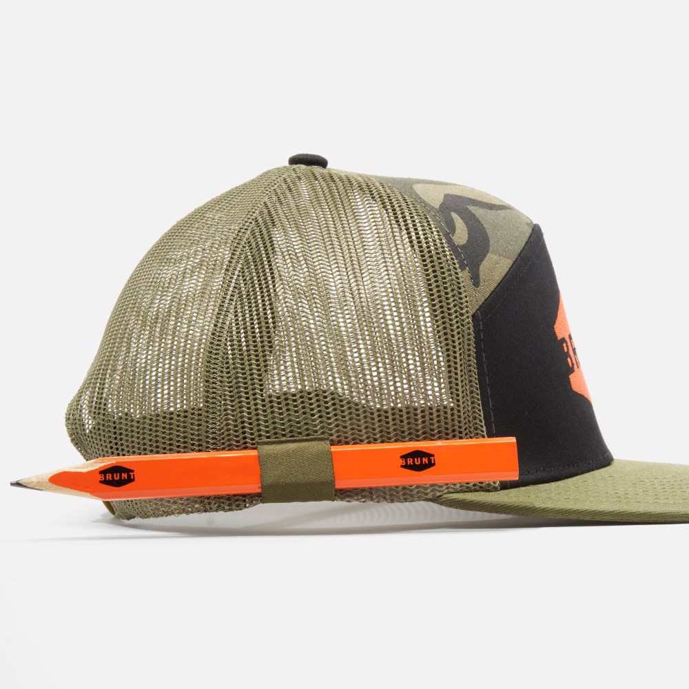 Latest Brunt Flat Brim Snapbacks - Army Green Camo