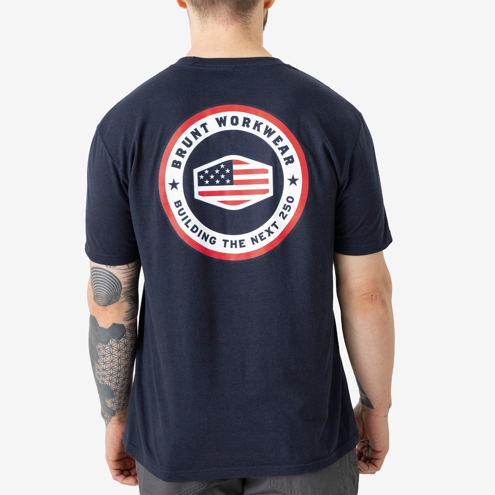 Latest Brunt The USA 250 Tee - Dark Navy
