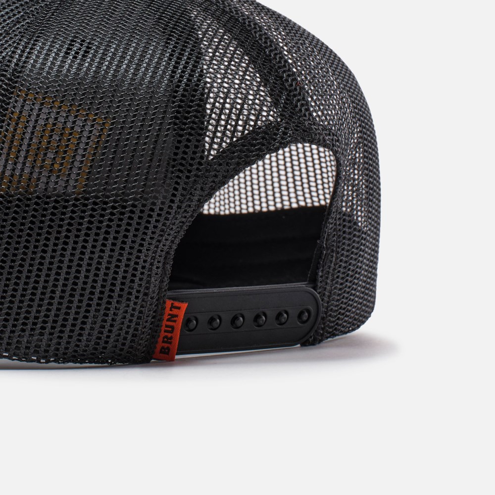 Latest Brunt Flat Brim Snapbacks - Black And Gold