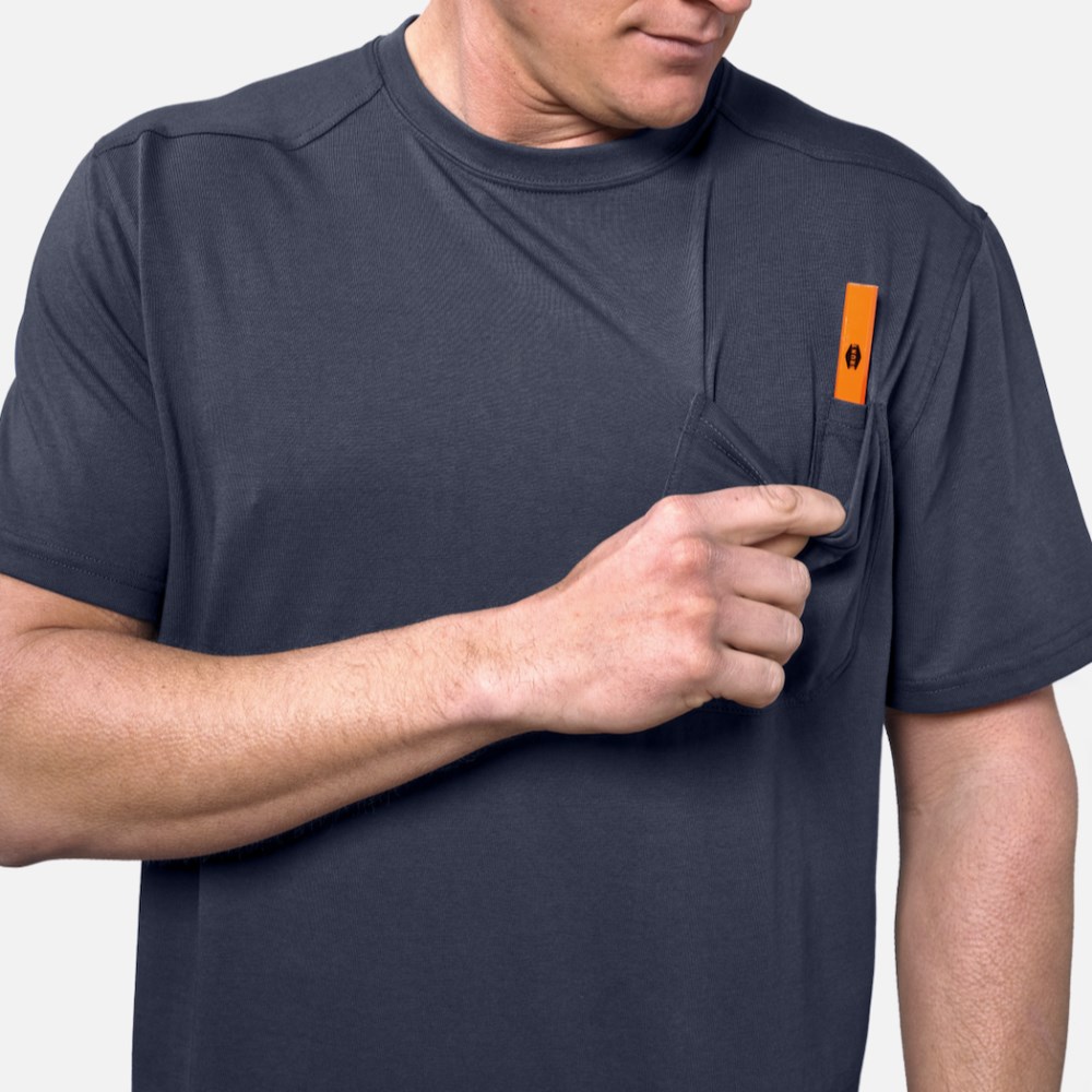 Latest Brunt The Martin Pocket Tee - Navy Blue
