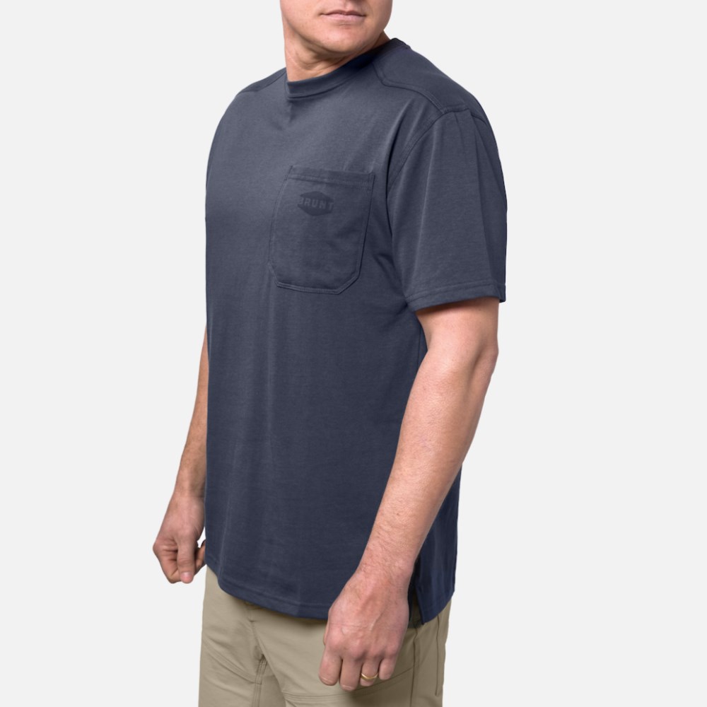 Latest Brunt The Martin Pocket Tee - Navy Blue