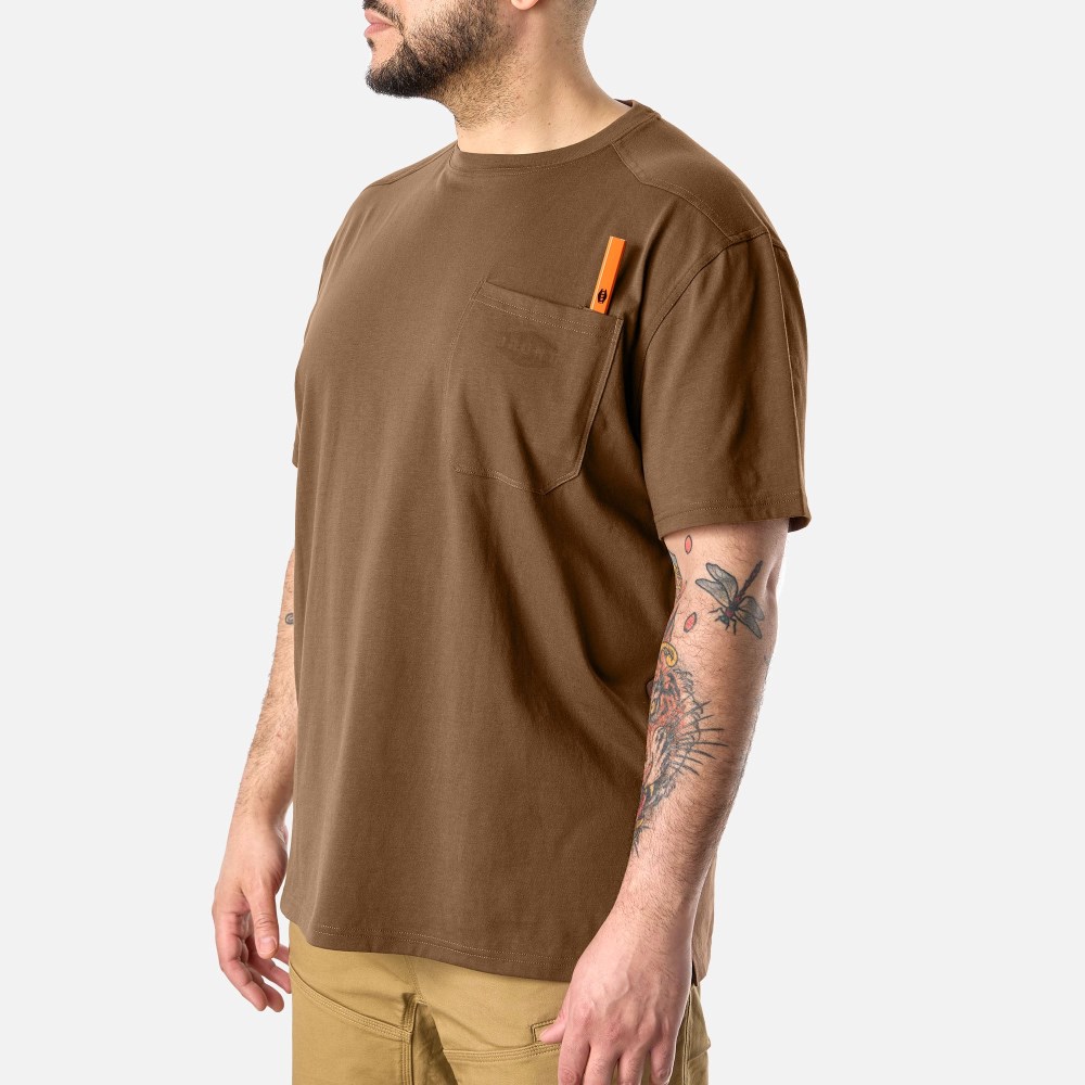 Latest Brunt The Martin Pocket Tee - Mud Brown