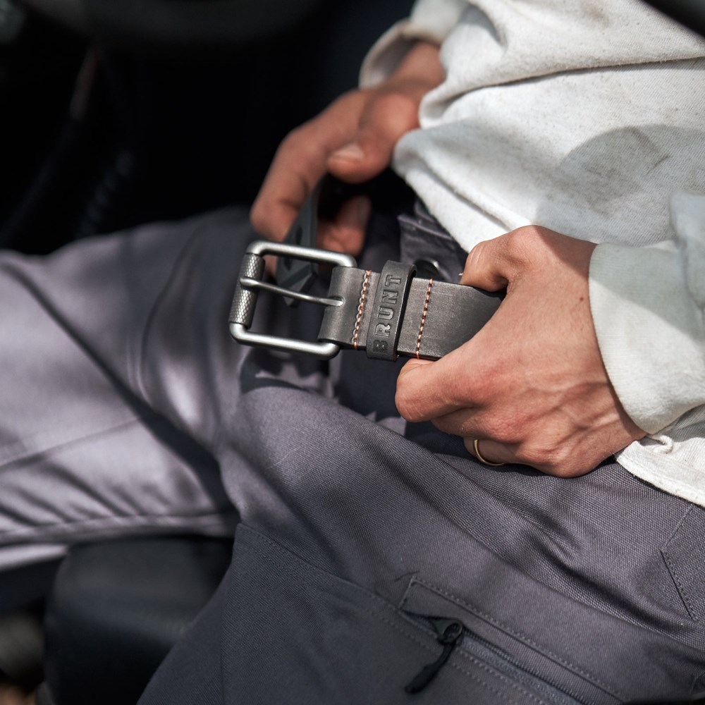 Latest Brunt Leather Belt - Black