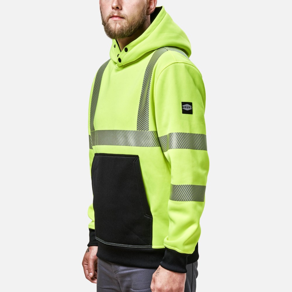 Latest Brunt The Shevlin ANSI Hoodie - Hi-Vis Yellow