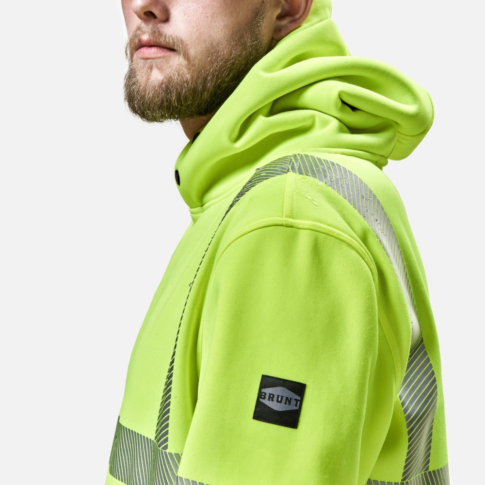 Latest Brunt The Shevlin ANSI Hoodie - Hi-Vis Yellow