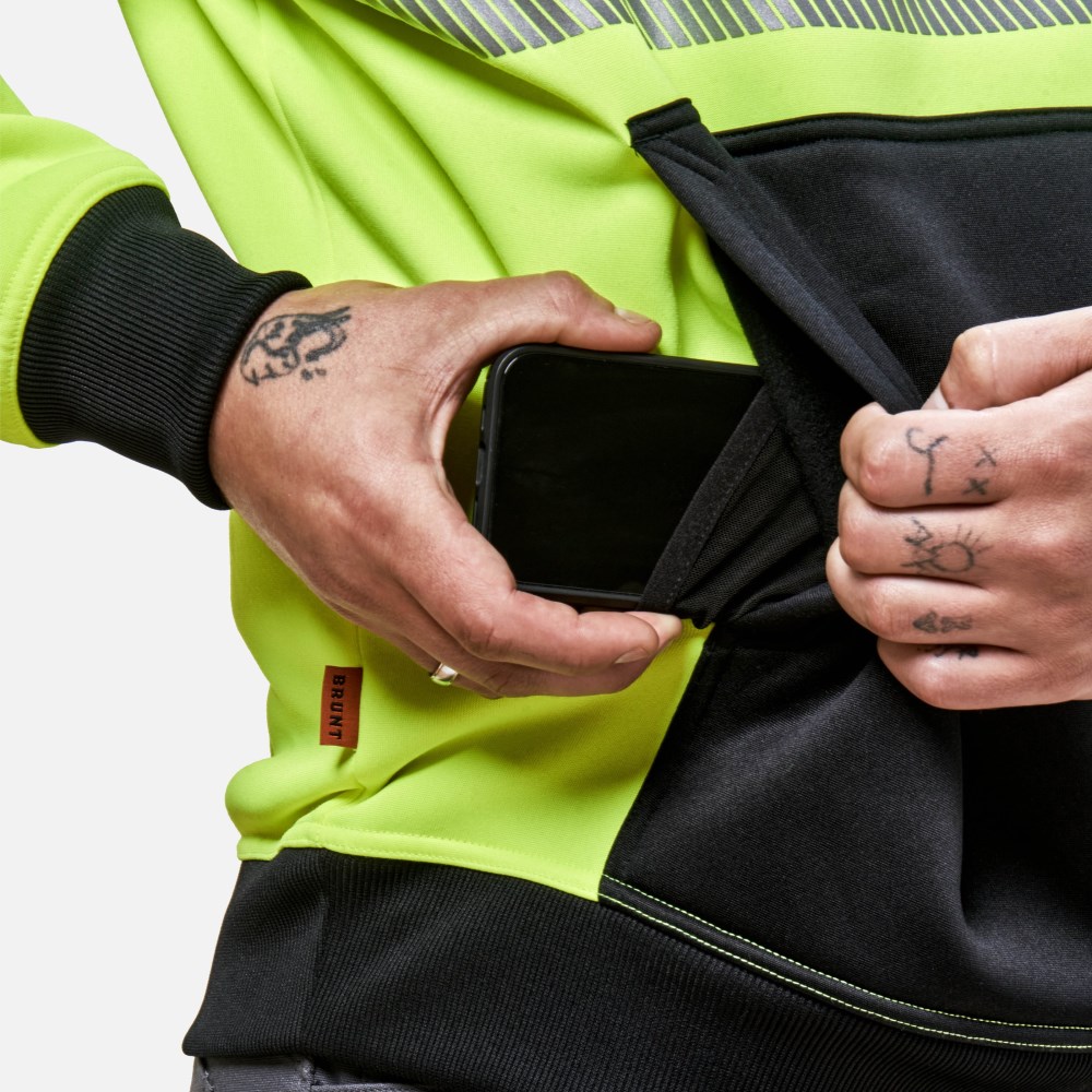 Latest Brunt The Shevlin ANSI Hoodie - Hi-Vis Yellow
