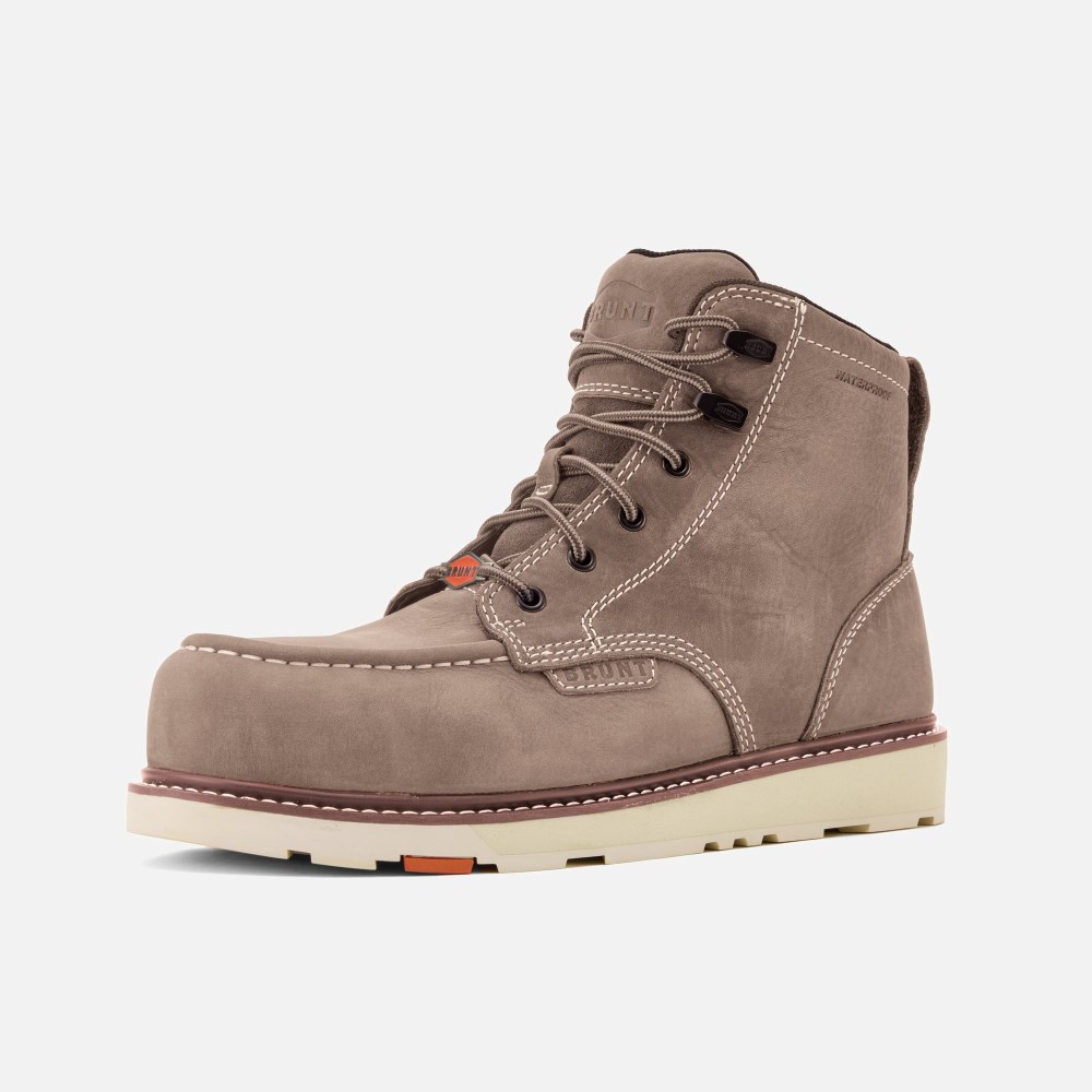 Latest Brunt The Light Grey Marin Waterproof (Comp Toe) - Light Grey