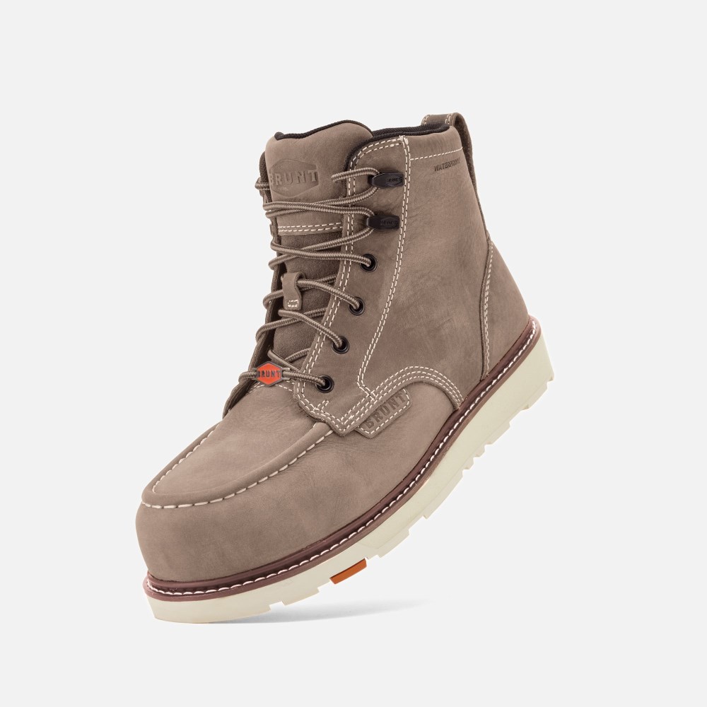 Latest Brunt The Light Grey Marin Waterproof (Comp Toe) - Light Grey