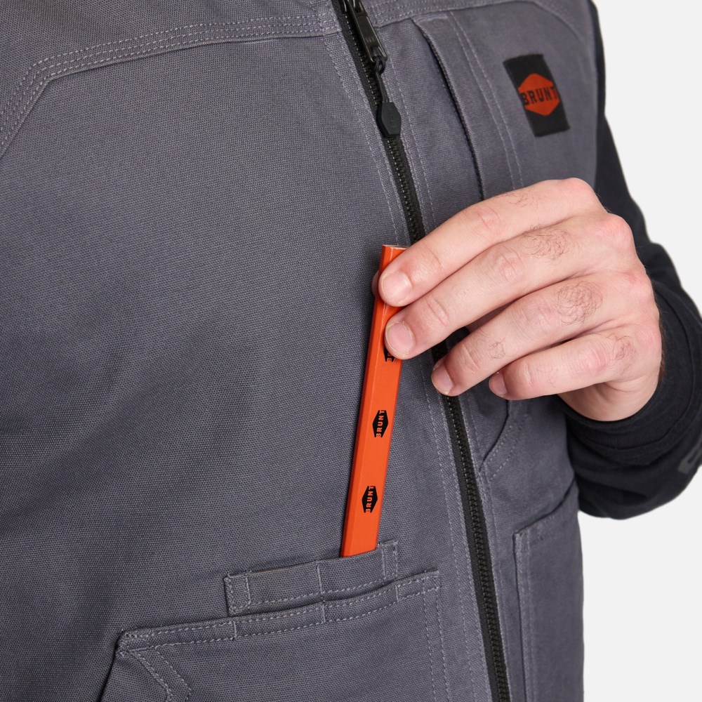 Latest Brunt The D'Angelo Utility Vest - Charcoal
