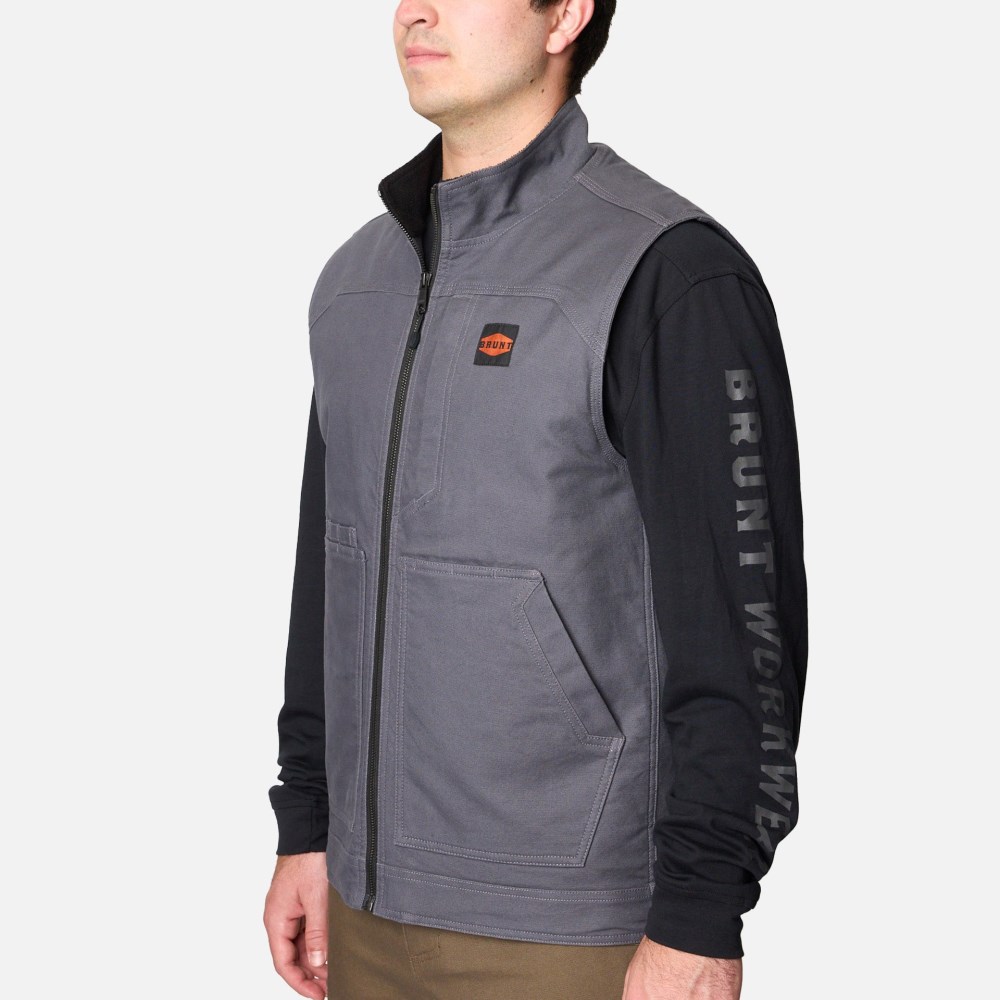 Latest Brunt The D'Angelo Utility Vest - Charcoal