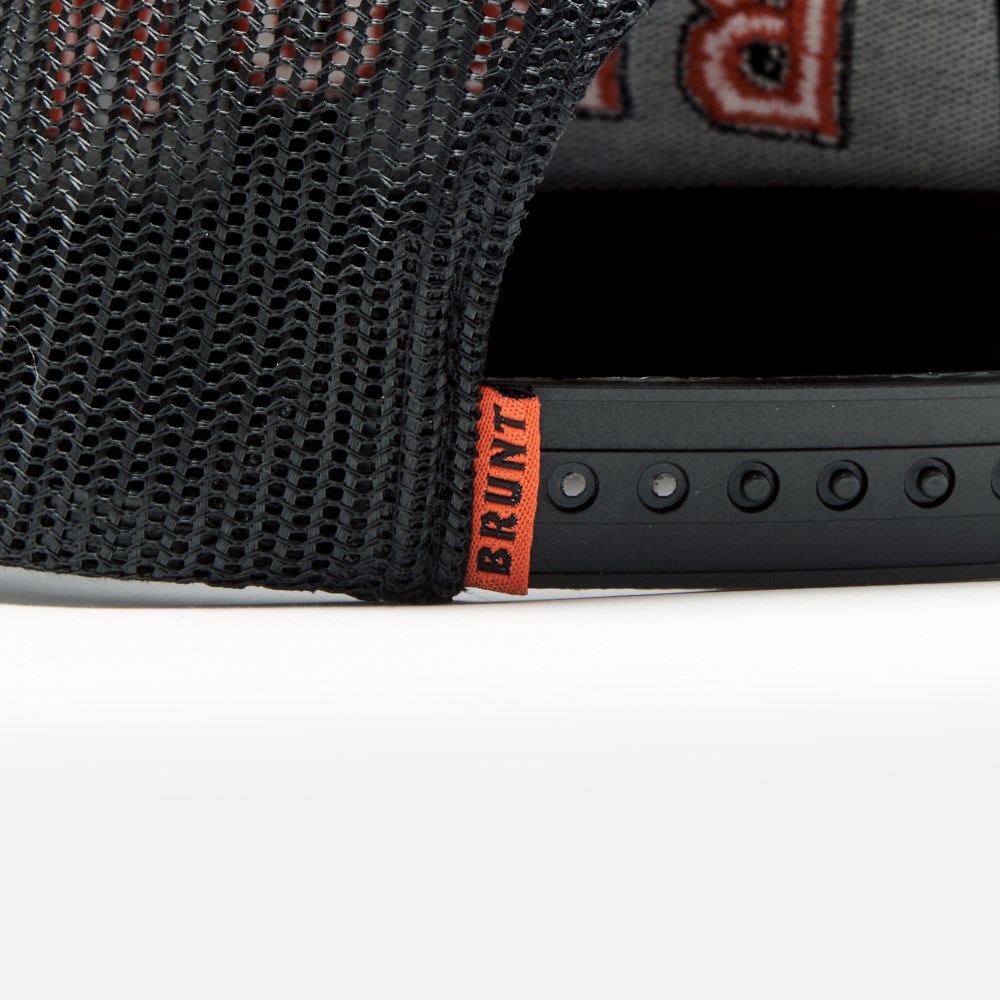 Latest Brunt Flat Brim Snapbacks - Black and Orange